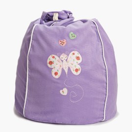Bean bag, purple butterfly