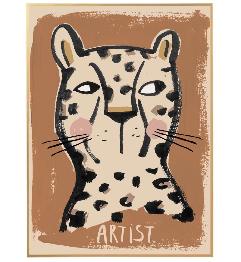 Affisch, leopard