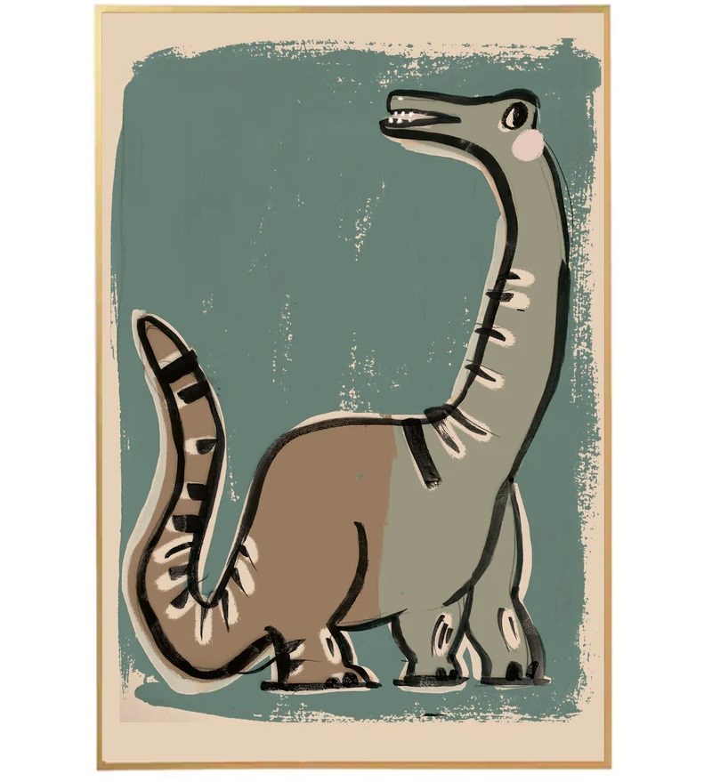 Affisch, dinosaurie