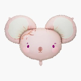 Foil balloon, pink mouse