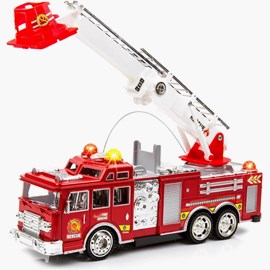 Fire truck with light and sound.